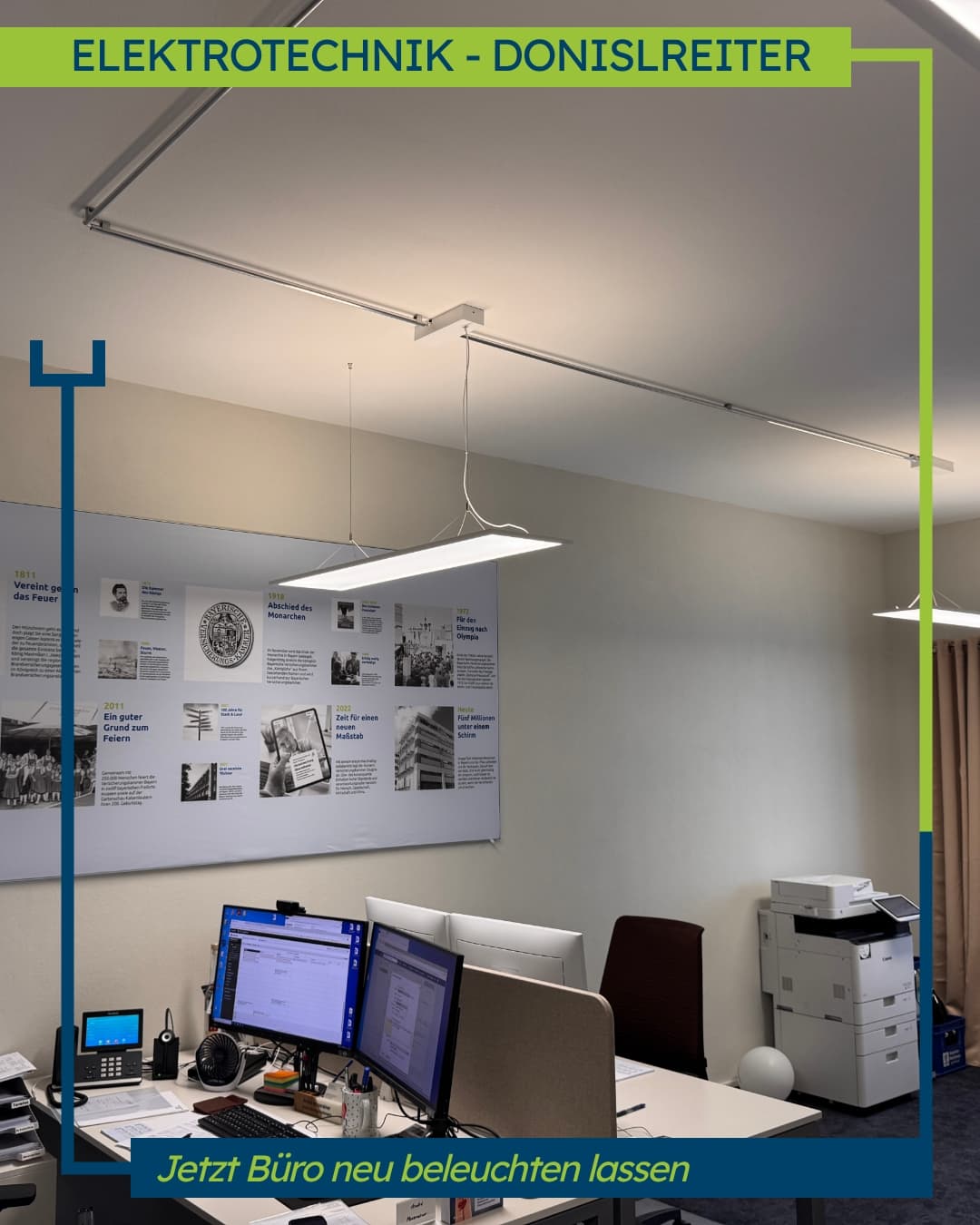Dein Büro verdient besseres Licht. 💡
Für Dobler & Mayer – Versicherungskammer Bayern in Altötting haben wir eine moder