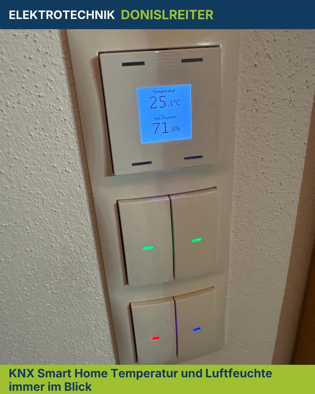 Schimmel, Zugluft oder Heizkosten – das war gestern. 🌡️
Mit KNX-Sensoren überwachst du Temperatur und Luftfeuchtigkeit
