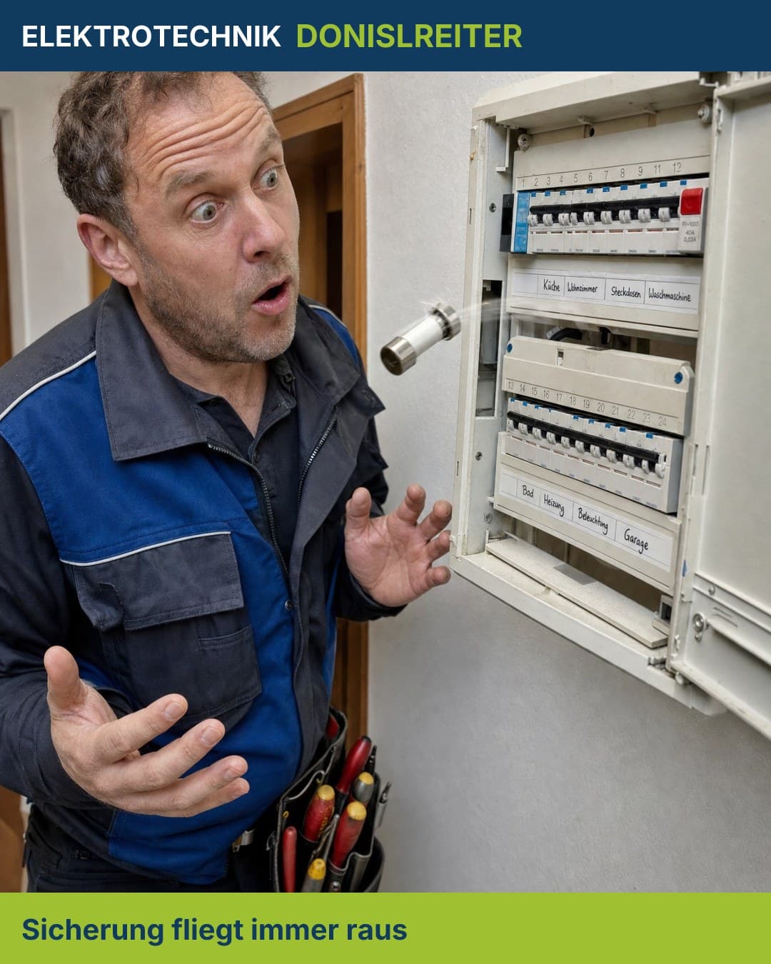 Wenn die Sicherung zum dritten Mal rausfliegt, ist das ein Warnsignal. ⚡
Dahinter stecken oft überlastete Stromkreise,